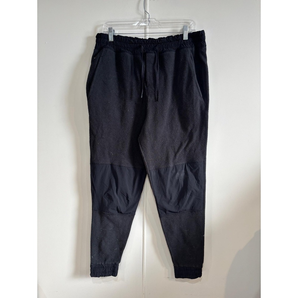 Cotopaxi Pants Mens Large Black Fleece Joggers Zip Pocket Reinforced Knees